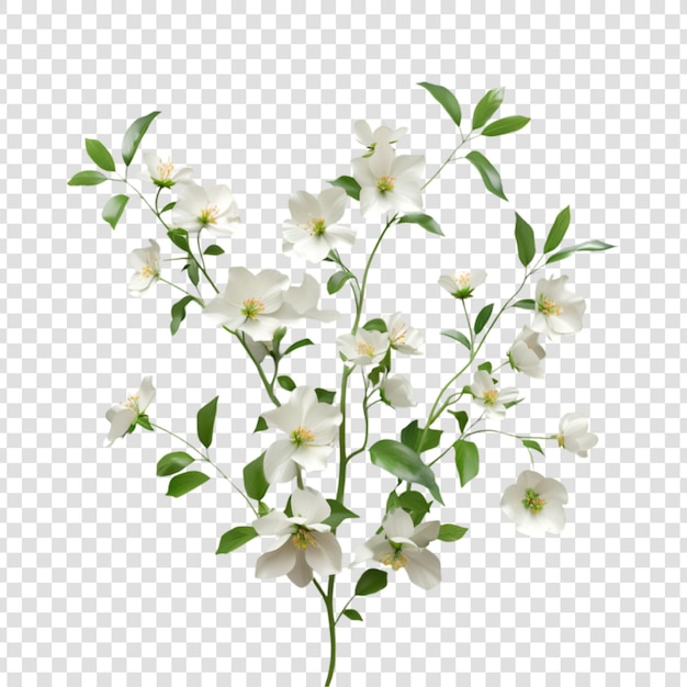 Jasmine flower on a white background