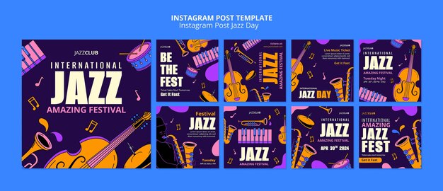 PSD jazz day celebration  instagram posts