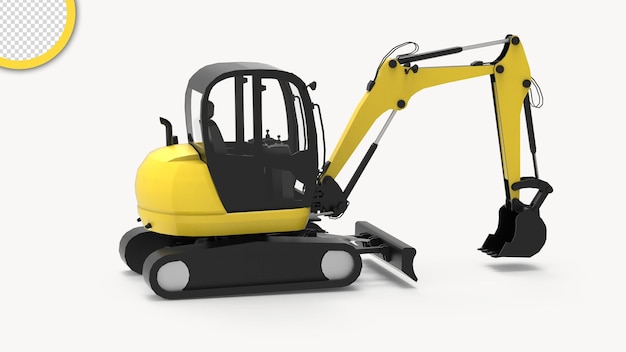 PSD jcb construction machine transparent background