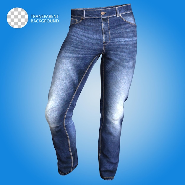 Jeans Pants male Fashion Cloth isolated 3d render illustration