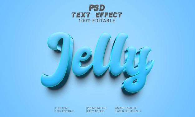 Jelly 3D Text Effect PSD File