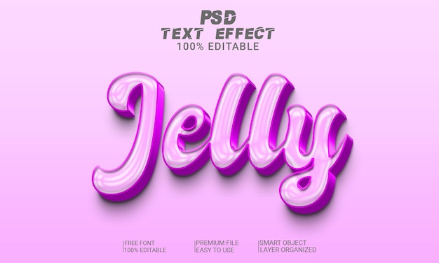 Jelly 3D Text Effect PSD File