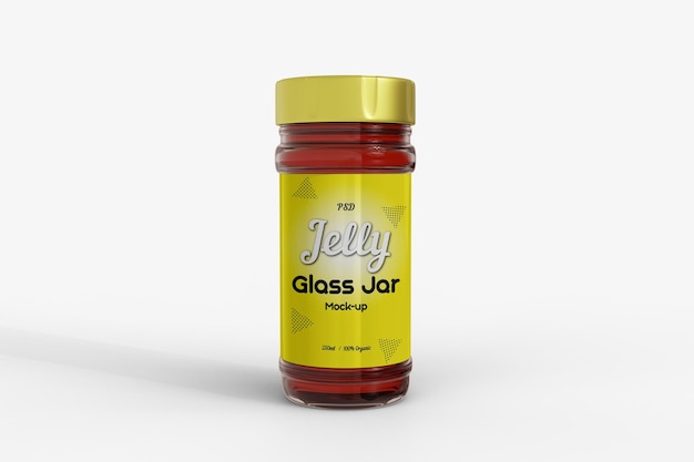 Jelly glass jar mockup