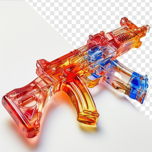 Jelly Texture Gun with Colorful Q Bullet Photorealistic