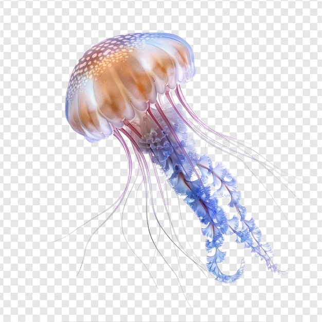 Jellyfish full body isolate on transparency background PSD