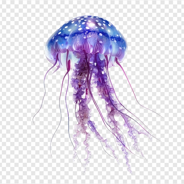 Jellyfish full body isolate on transparency background PSD