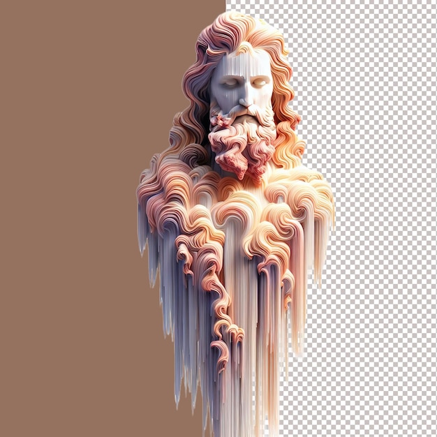 PSD jesus face transparent background png image created by ai generated