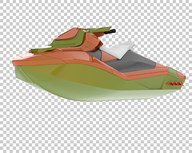 Jet ski on transparent background 3d rendering illustration