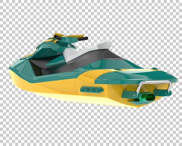 Jet ski on transparent background 3d rendering illustration