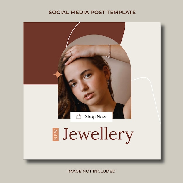 Jewellery promo beauty social media instagram post editable template