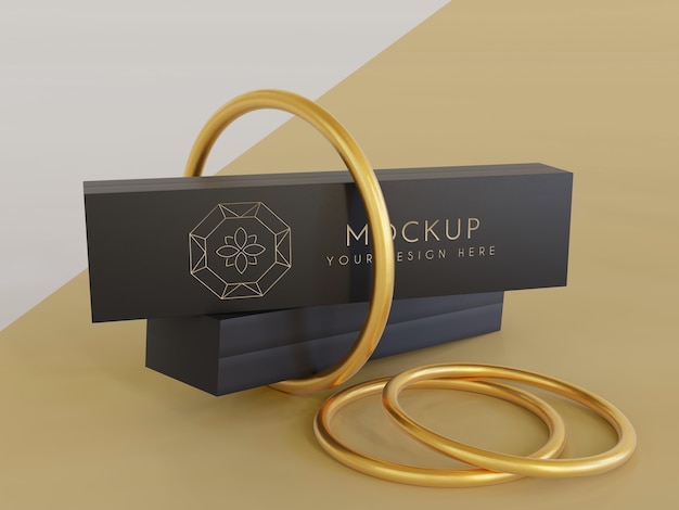 Jewelry packaging display mock up