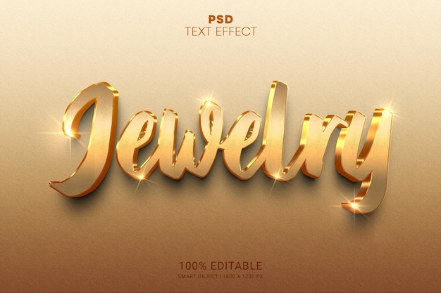 Jewelry PSD Editable Text Effect Design