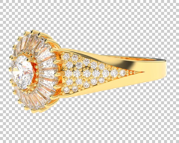 Jewelry on transparent background 3d rendering illustration