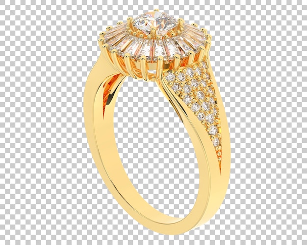 Jewelry on transparent background 3d rendering illustration