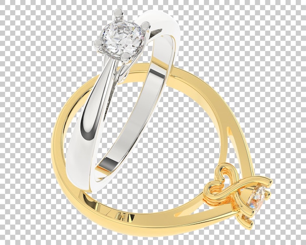 Jewelry on transparent background 3d rendering illustration