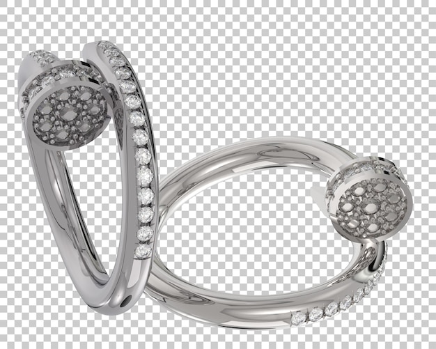 Jewelry on transparent background 3d rendering illustration