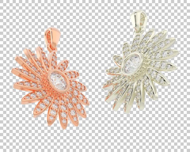 PSD jewelry on transparent background 3d rendering illustration