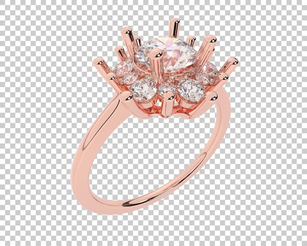 Jewelry on transparent background 3d rendering illustration