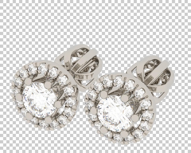 Jewelry with diamonds on transparent background 3d rendering illustration