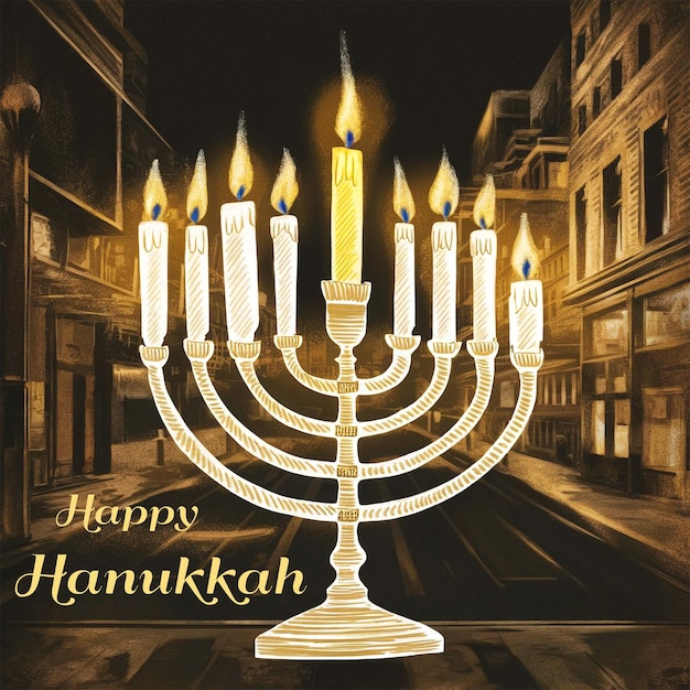 Jewish holiday Hanukkah template