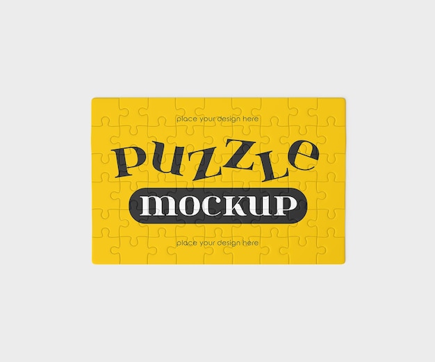 Jigsaw puzzle mockup