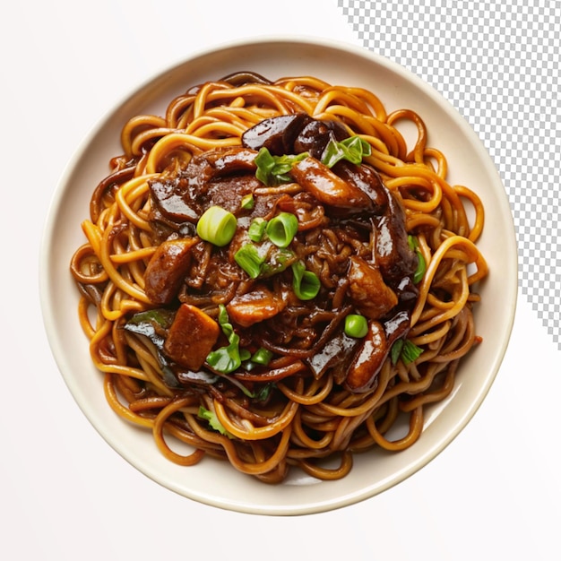 jjajangmyeon Korean food on transparent background