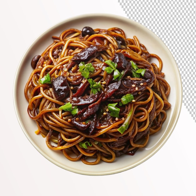 jjajangmyeon Korean food on transparent background