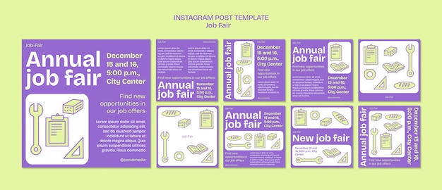 PSD job fair template design