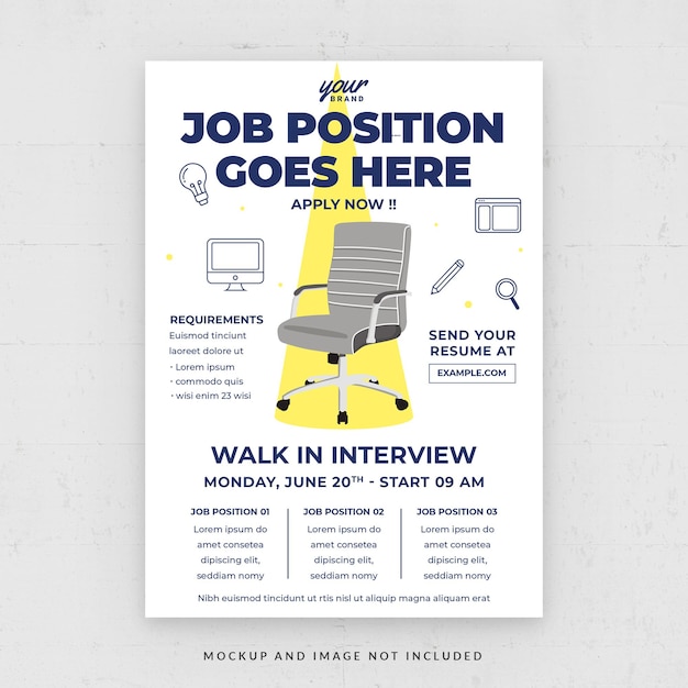 Job Hiring Flyer Template in PSD