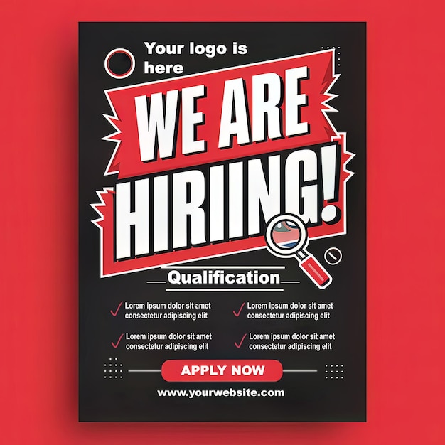 PSD job hiring social media banner flyer layout