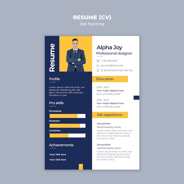 Job hunting template