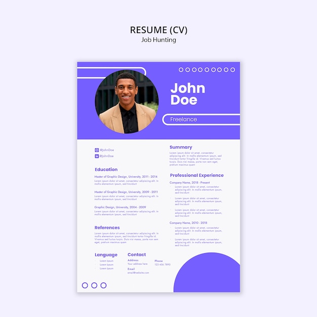 Job hunting template