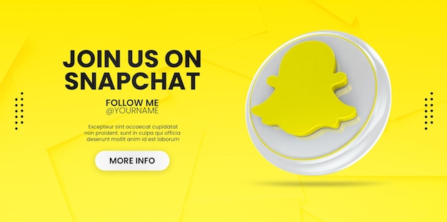 Join us on Snapchat for social media banner template