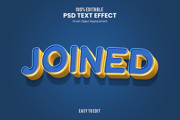 Joined Fun Cute Bold and Playful 3D Text Effect