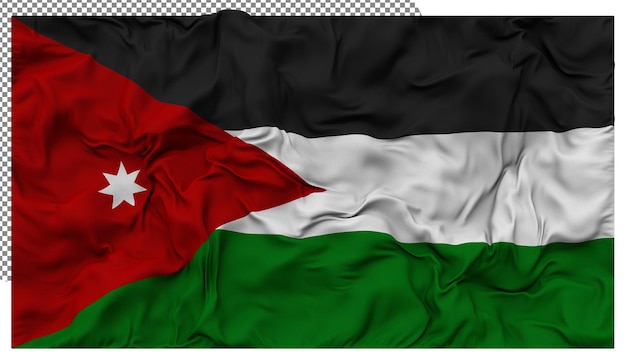 Jordan Flag Waving Cloth Bump Texture Background 3D Rendering