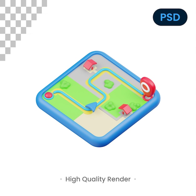 Journey Icon 3D Icon Premium Psd