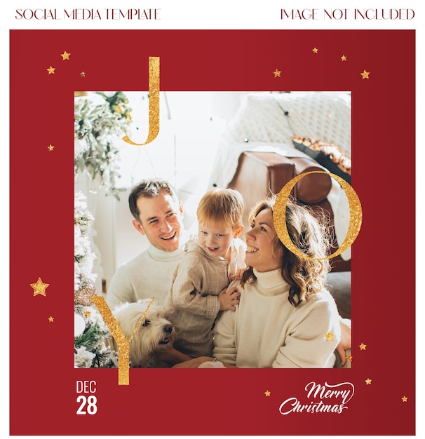 JOY -  Merry Christmas Concept PSD Template - Editable Psd