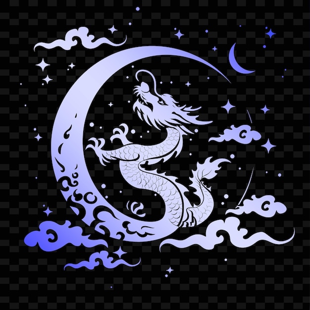 Joyful Moon Festival Dragon Dance With Doodle Design Playful PNG Inspired Lunar Icon Designs