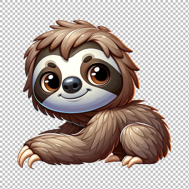 Joyful Sloth Character Clipart