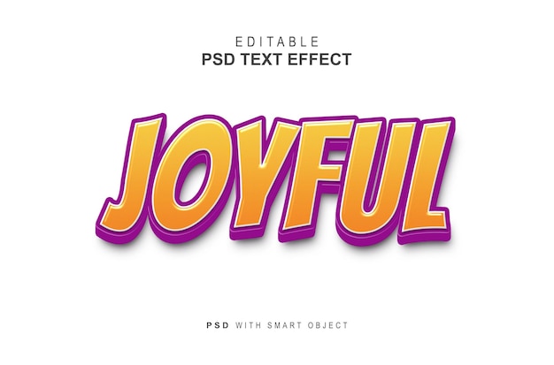 Joyful text effect