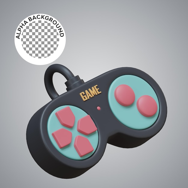 PSD joystick gaming icon 3d illustration