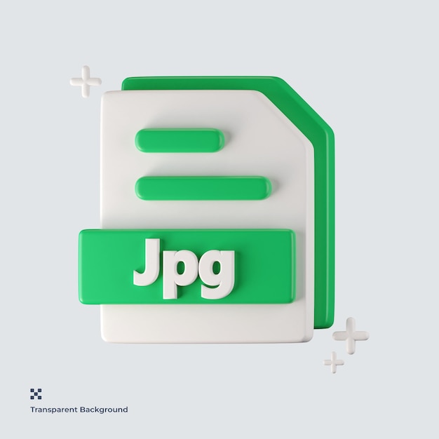 Jpg file format 3d icon