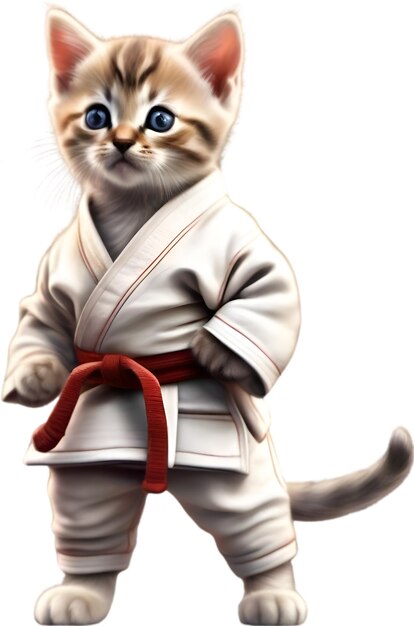 Judo kitten A cute kitten in a Judo uniform