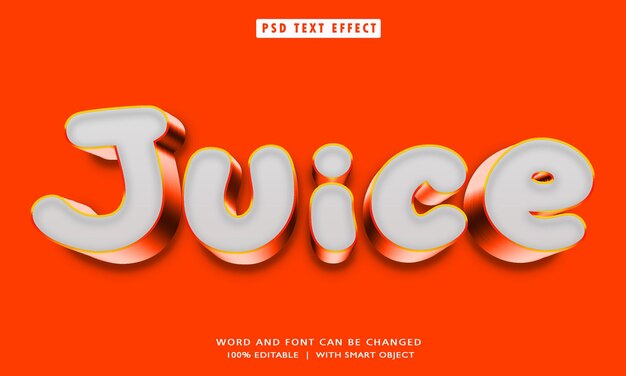 Juice 3D Editable text effect