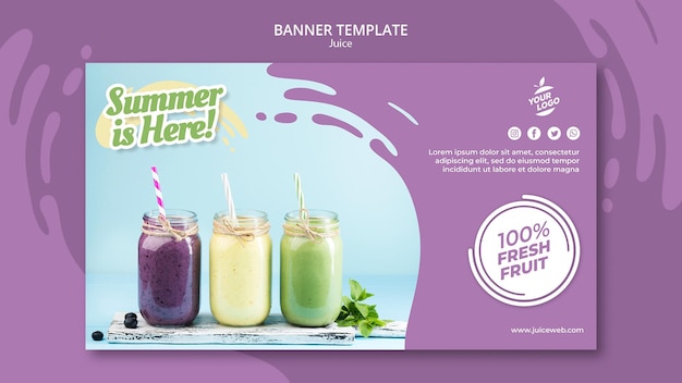 Juice bar banner template