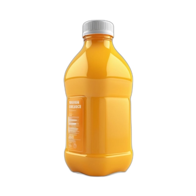 Juice bottle PSD on a white background