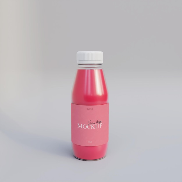 Juice bottle Realistic mockup