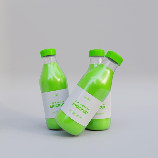 Juice bottle Realistic mockup