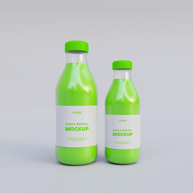 Juice bottle Realistic mockup