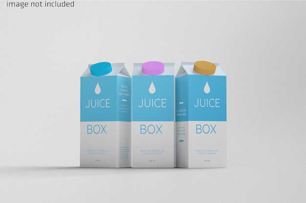 PSD juice box packaging mockup